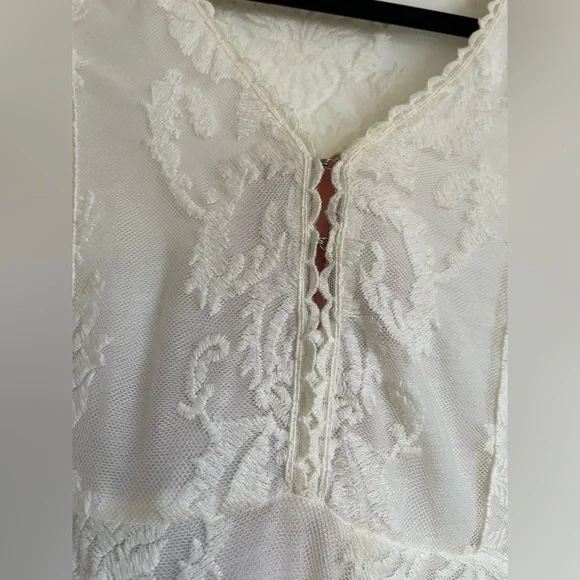 Free People Long Sleeve Lace Dress in White - Picture 3 of 14